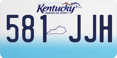 KY license plate 581JJH