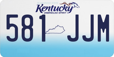 KY license plate 581JJM