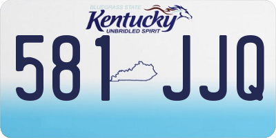 KY license plate 581JJQ