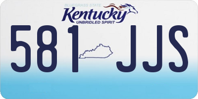 KY license plate 581JJS