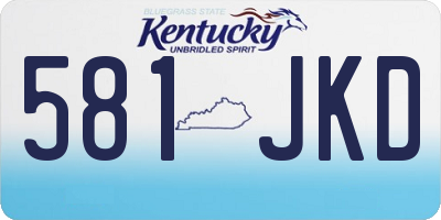 KY license plate 581JKD