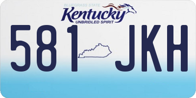 KY license plate 581JKH