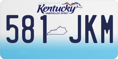 KY license plate 581JKM