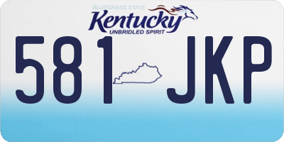 KY license plate 581JKP