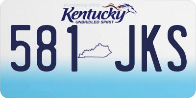 KY license plate 581JKS