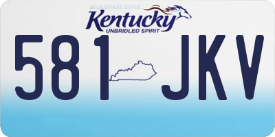 KY license plate 581JKV