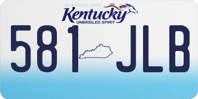 KY license plate 581JLB