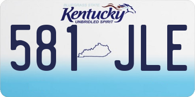KY license plate 581JLE