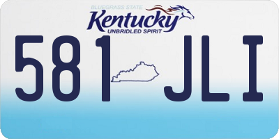 KY license plate 581JLI