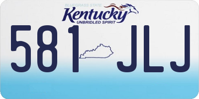 KY license plate 581JLJ