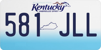 KY license plate 581JLL
