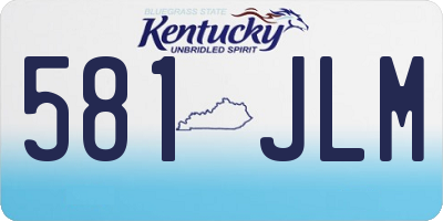 KY license plate 581JLM