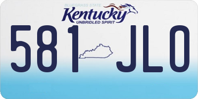 KY license plate 581JLO