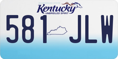 KY license plate 581JLW