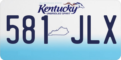 KY license plate 581JLX