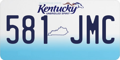 KY license plate 581JMC