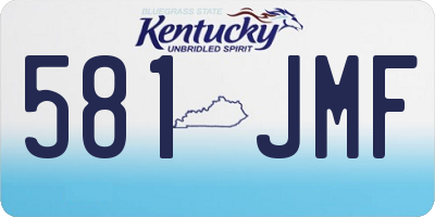 KY license plate 581JMF