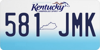 KY license plate 581JMK
