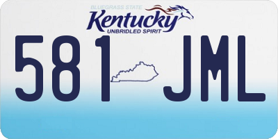 KY license plate 581JML