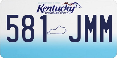 KY license plate 581JMM