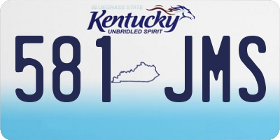 KY license plate 581JMS