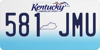 KY license plate 581JMU