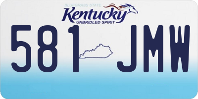 KY license plate 581JMW