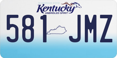 KY license plate 581JMZ
