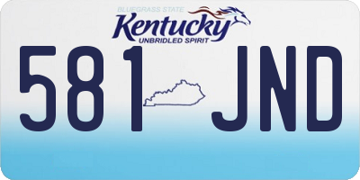 KY license plate 581JND