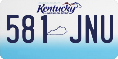 KY license plate 581JNU