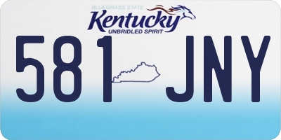 KY license plate 581JNY