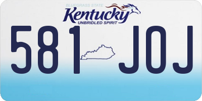 KY license plate 581JOJ