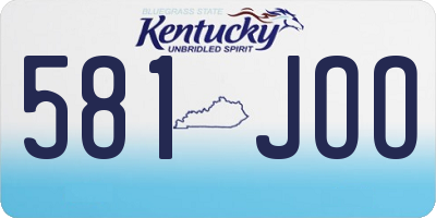 KY license plate 581JOO