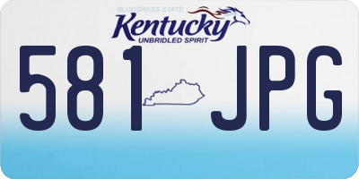 KY license plate 581JPG