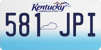 KY license plate 581JPI
