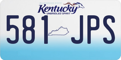 KY license plate 581JPS