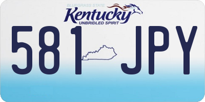 KY license plate 581JPY
