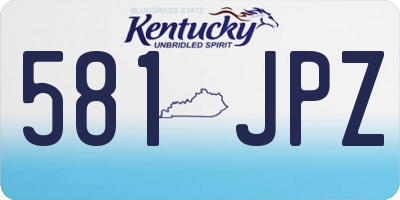 KY license plate 581JPZ