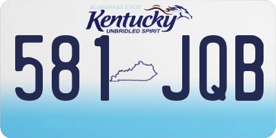 KY license plate 581JQB