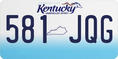 KY license plate 581JQG