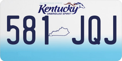 KY license plate 581JQJ