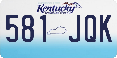 KY license plate 581JQK