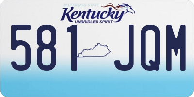 KY license plate 581JQM