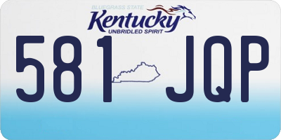 KY license plate 581JQP