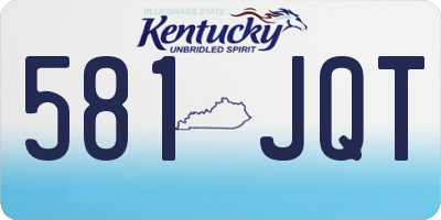 KY license plate 581JQT