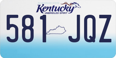 KY license plate 581JQZ