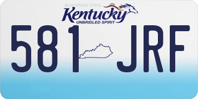 KY license plate 581JRF