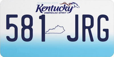 KY license plate 581JRG