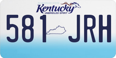 KY license plate 581JRH