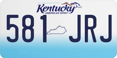 KY license plate 581JRJ